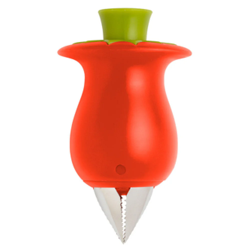 Taylor 102-575-205 Handheld Tomato Corer Plastic Body Red Green with Serrated Blades