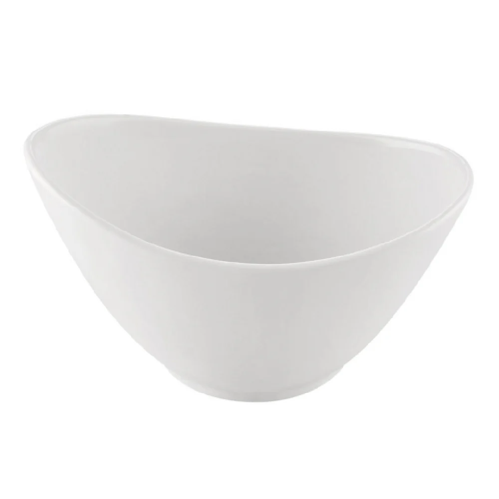 CAC China MX-OV10 48 Oz Oval Super Bowl Salad Bowl Porcelain with Dishwasher Safe