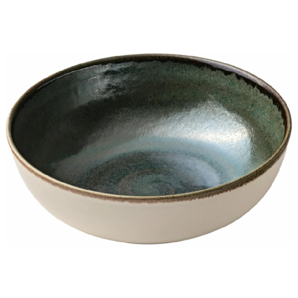 Libbey 801571941000103 7.5 Inch Round Dish Porcelain Avocado with Heart and Soul