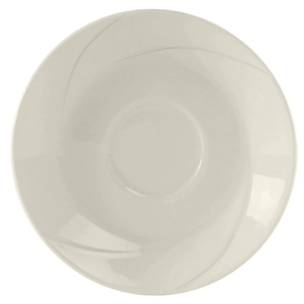 Tuxton ASU-084 6 Inch Diameter Round Saucer Ceramic Lead-Free White