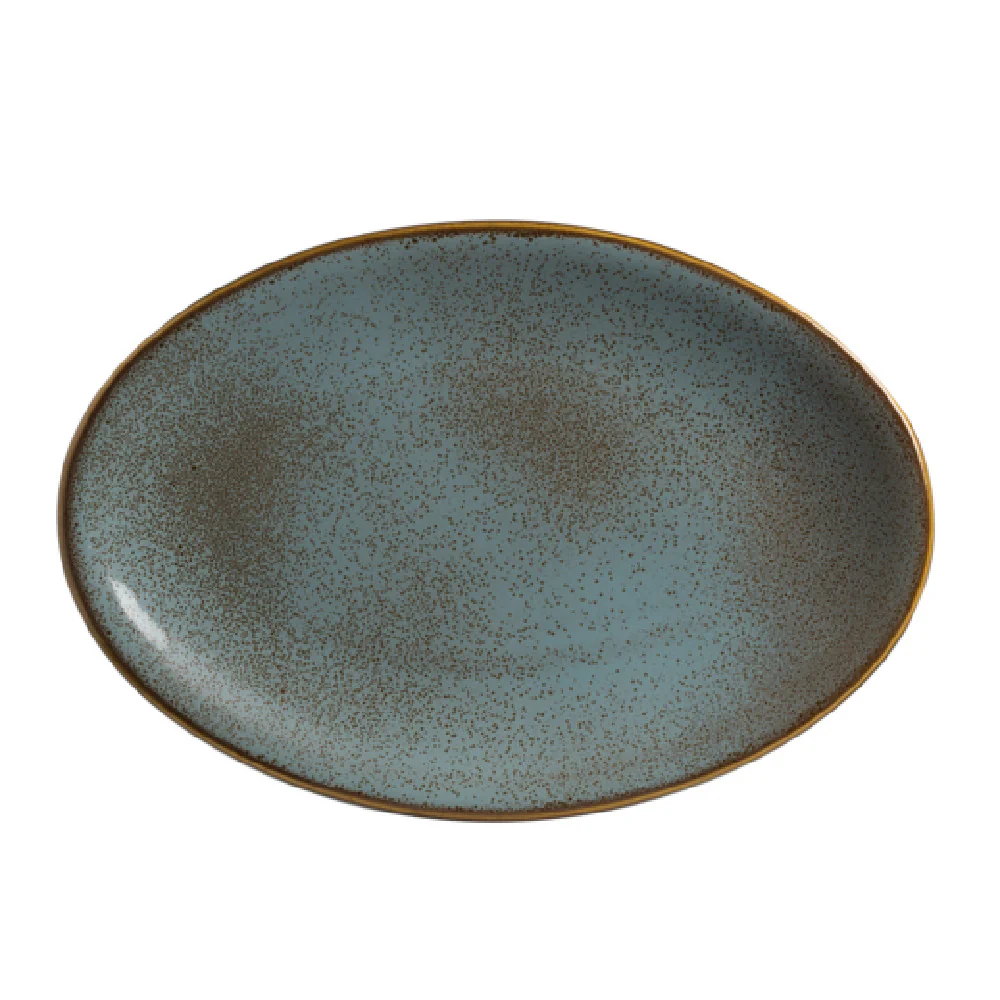Steelite A320P128 13-1/2 Inch Oval Platter with Tacana Azul Finish