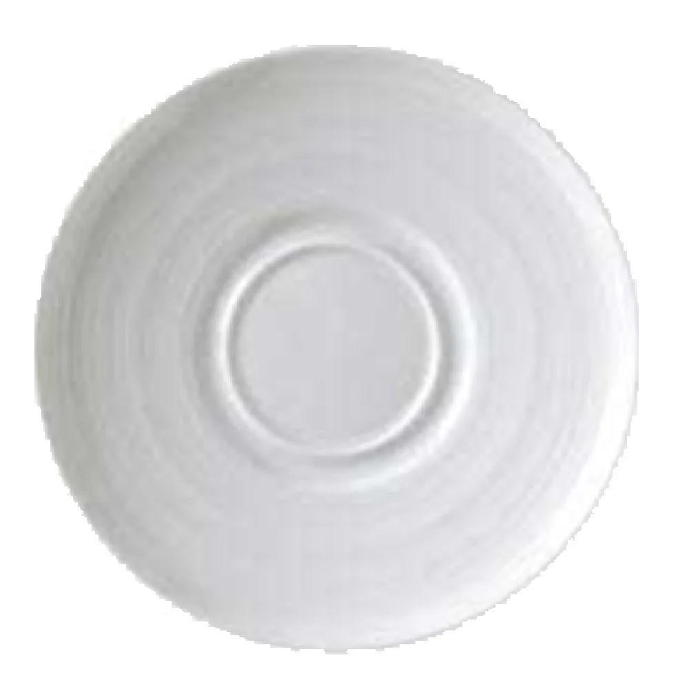 Vertex China CB-2 6 Inch Diameter Round Double Well Saucer Porcelain Bright White