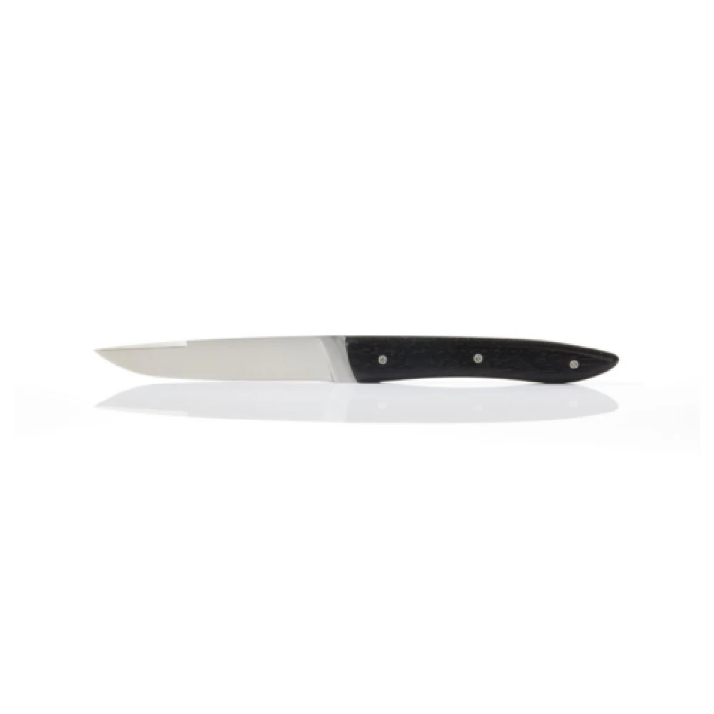 Revol 205456 8 Inch Non Serrated Knife Gabon Ebony Handle White 18/10 Stainless Steel Revol 205456 8 Inch Non Serrated Knife Gabon Ebony Handle White 18/10 Stainless Steel