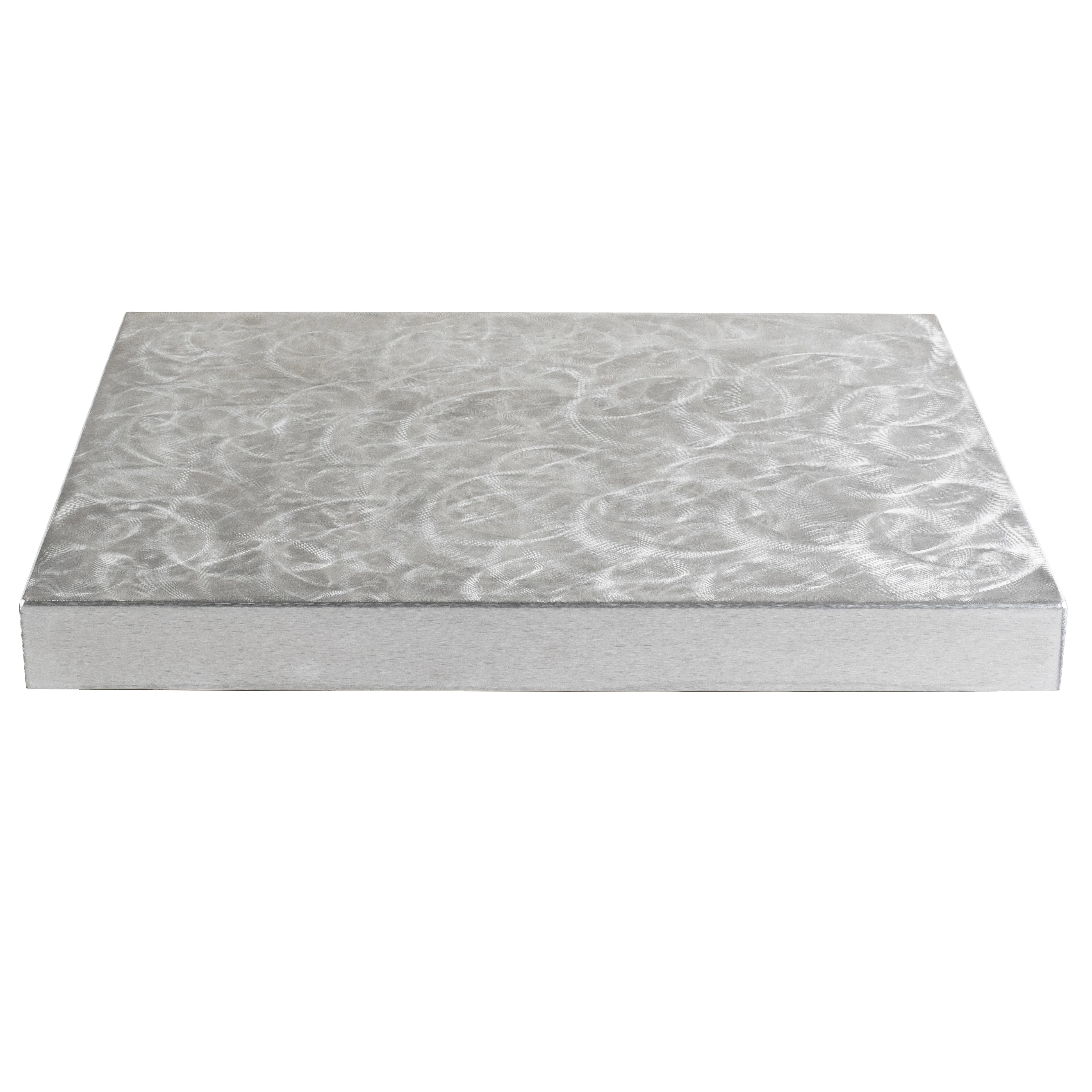 Tablecraft CWAL2448RSA 24 Inch Table Top Cover 13 Gauge Aluminum Swirl Finish Tablecraft CWAL2448RSA 24 Inch Table Top Cover 13 Gauge Aluminum Swirl Finish