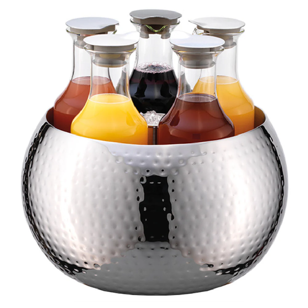 GET Enterprises 3148063 14 Inch Beverage Tub with Removable Ice Tube Stainless Steel