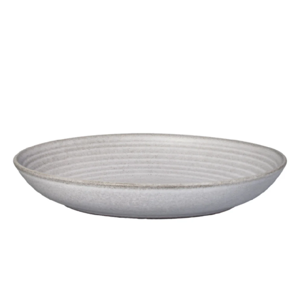 Vertex China E-B12-F Bowl 38 Oz Oval Deep Polished Foot Blue Fog China Vertex China E-B12-F Bowl 38 Oz Oval Deep Polished Foot Blue Fog China