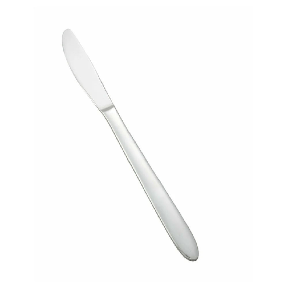 Winco 0019-08 9 Inch Dinner Knife Flute Heavy Weight Mirror Finish 18/0 Stainless Steel