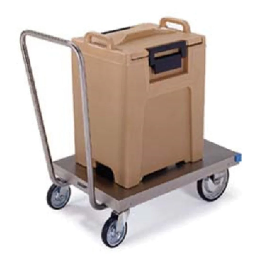 Lakeside 454 20 Inch Platform Truck Single Handle Stainless Steel with 5 Inch Swivel and 8 Inch Fixed Casters
