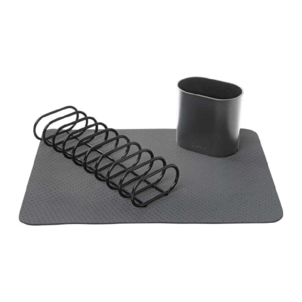 Browne Foodservice 100902425 13 Inch Dish Drain Rack Rubber-coated Countertop Browne Foodservice 100902425 13 Inch Dish Drain Rack Rubber-coated Countertop