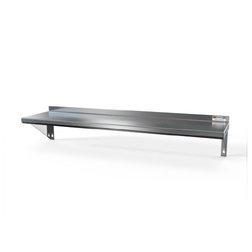 NBR Equipment WS-1272E 72 Inch Wall-mounted Budget Shelf stainless steel with satin finish NBR Equipment WS-1272E 72 Inch Wall-mounted Budget Shelf stainless steel with satin finish