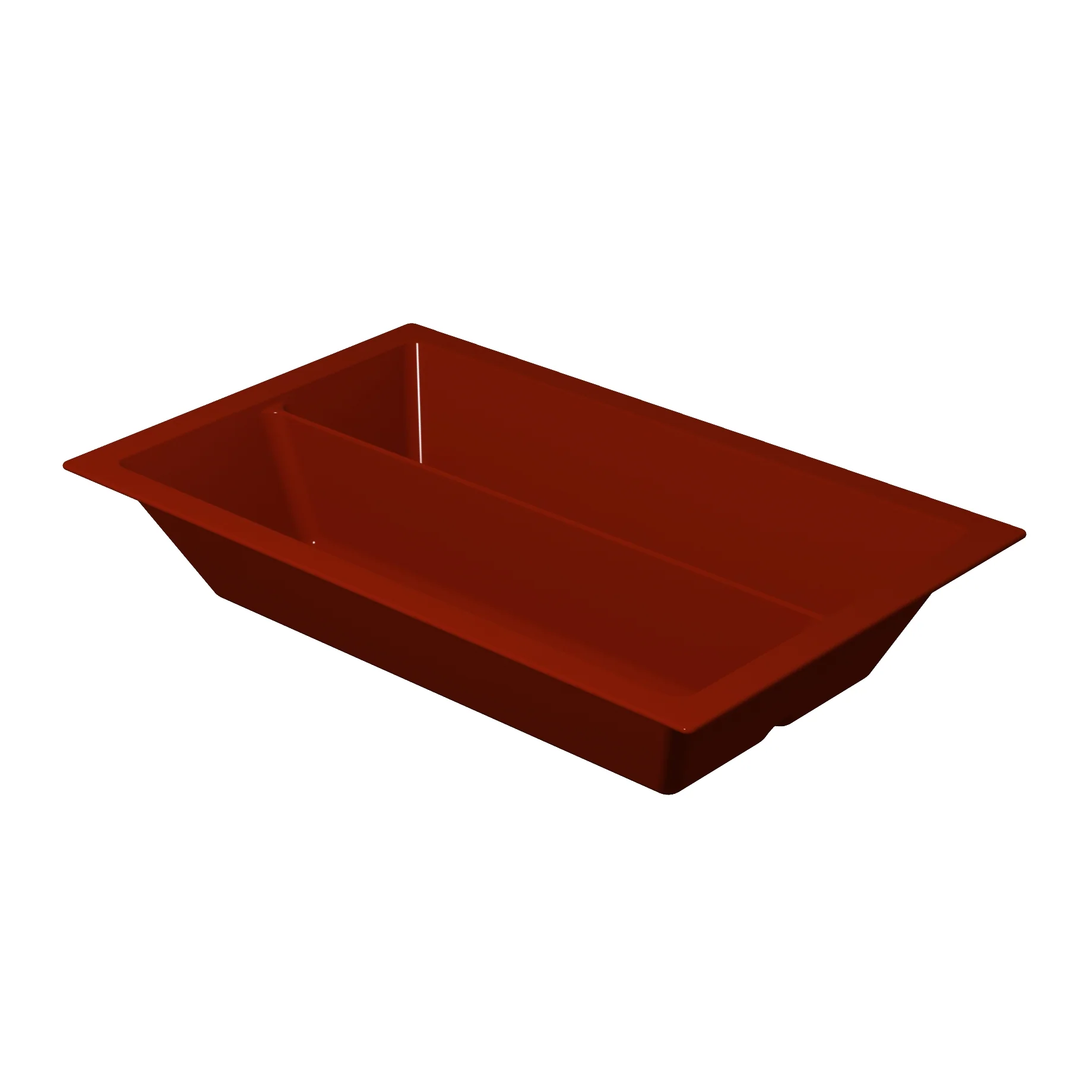 Tablecraft CW4050R 21 Inch Cold Holding Food Pan with Red Duracoat Aluminum