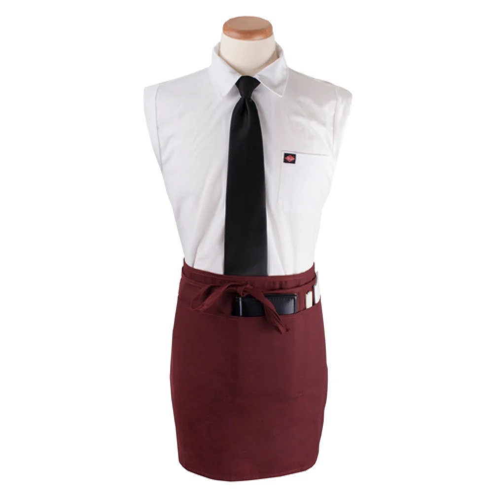 John Ritzenthaler Company CL3PWACELBG-1 26 Inch Waist Apron Burgundy Polyester 4 Pockets John Ritzenthaler Company CL3PWACELBG-1 26 Inch Waist Apron Burgundy Polyester 4 Pockets