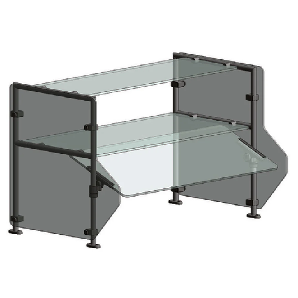 Randell RSW-DTSSAF-48 47-3/4 Inch Single-sided Double-tier Sneeze Guard Stainless Steel Randell RSW-DTSSAF-48 47-3/4 Inch Single-sided Double-tier Sneeze Guard Stainless Steel