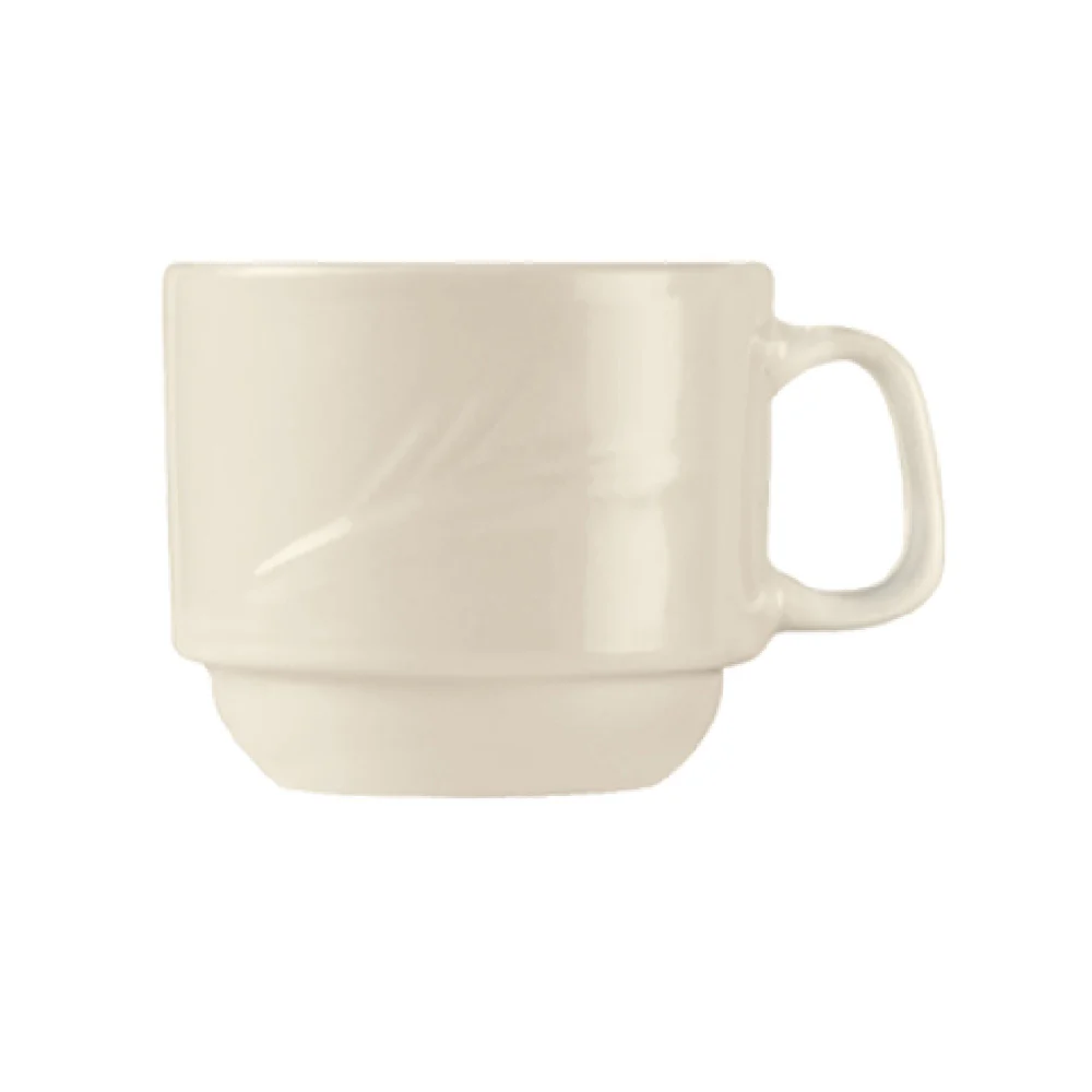 Libbey END-4 7 Oz Stacking Cup Vitrified Porcelain Cream White 36 Packs