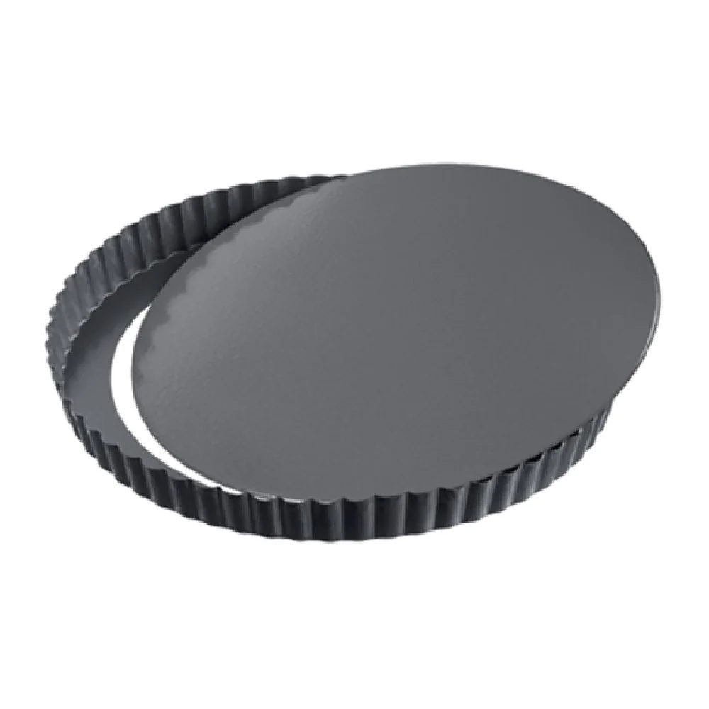 BauscherHepp 23.0063.7419 62.25 Oz Quiche Pan 12-1/2 Inch Dia Steel Black