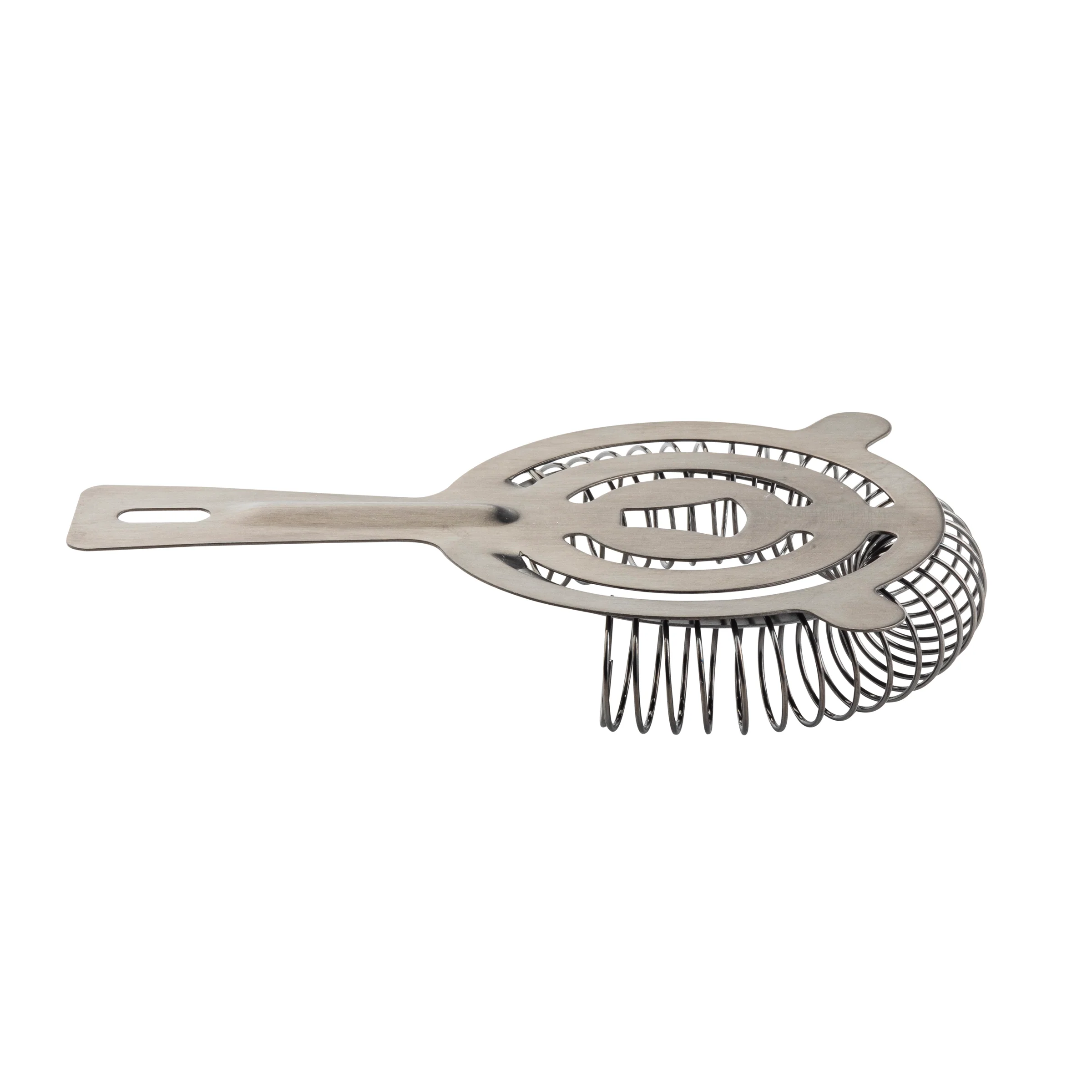 Tablecraft 11825 5.75 Inch Bar Strainer Dual Prong Stainless Steel Gunmetal
