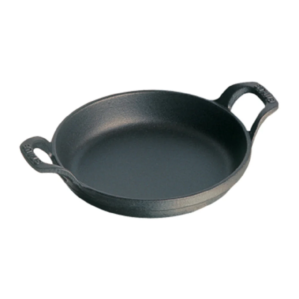 Zwilling 1301123 0.5 Quart Round Mini Gratin Dish with Handles Cast Iron Black Matte