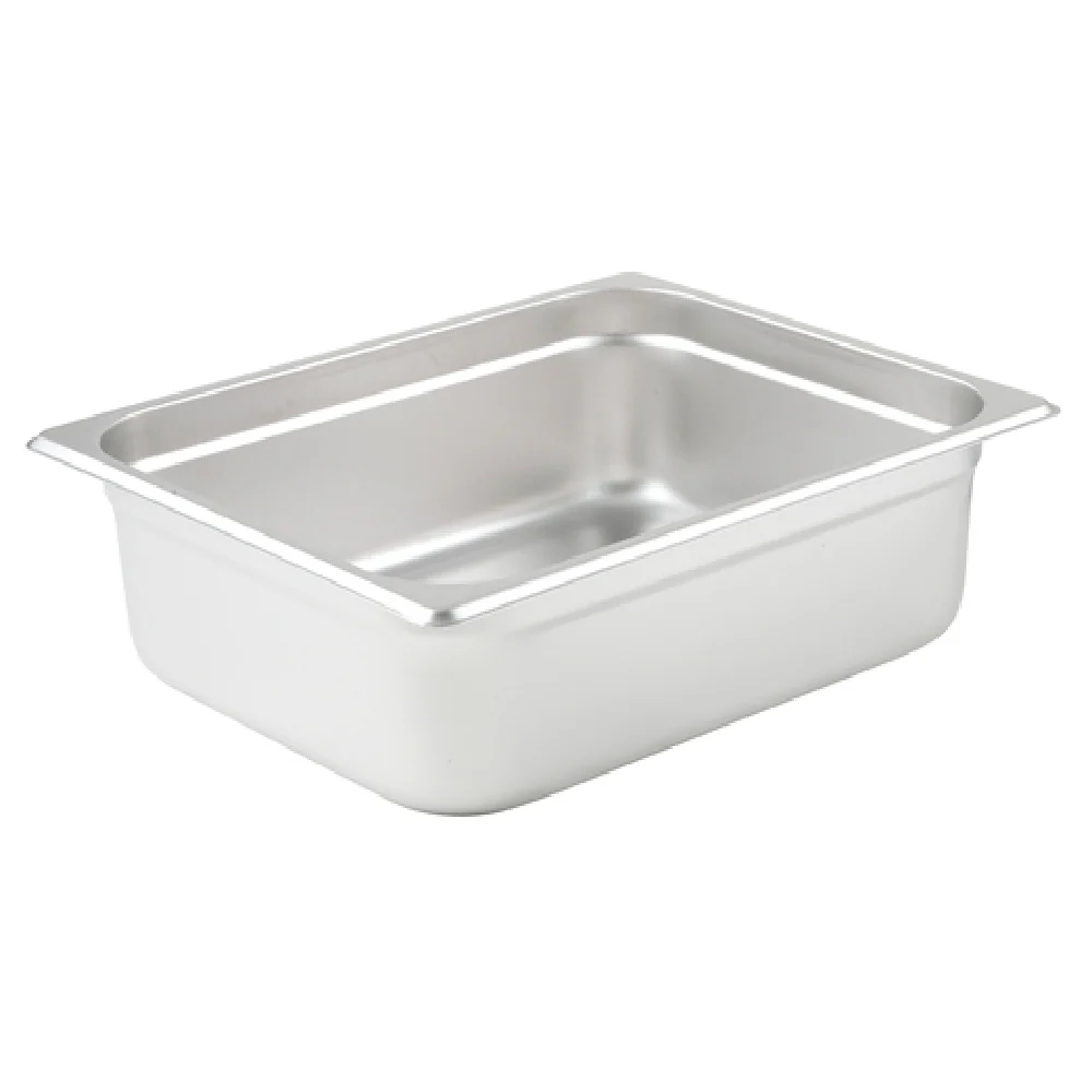 Winco SPJP-204 12 Inch Steam Table Pan 23 Gauge Anti-Jamming Stainless Steel
