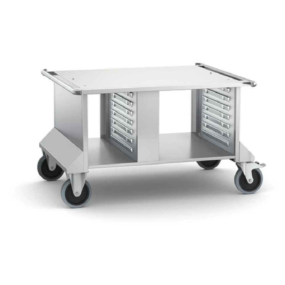 Rational 60.31.165 31-1/8 Inch Stand II MobilityLine Stainless Steel Equipment Stand with 14 Support Rails Rational 60.31.165 31-1/8 Inch Stand II MobilityLine Stainless Steel Equipment Stand with 14 Support Rails