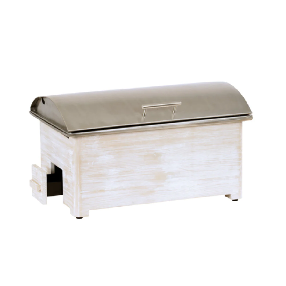 Cal Mil 22505-113 22 Inch Chafer Gas Food Holding Dish with Pine Wood Finish Cal Mil 22505-113 22 Inch Chafer Gas Food Holding Dish with Pine Wood Finish