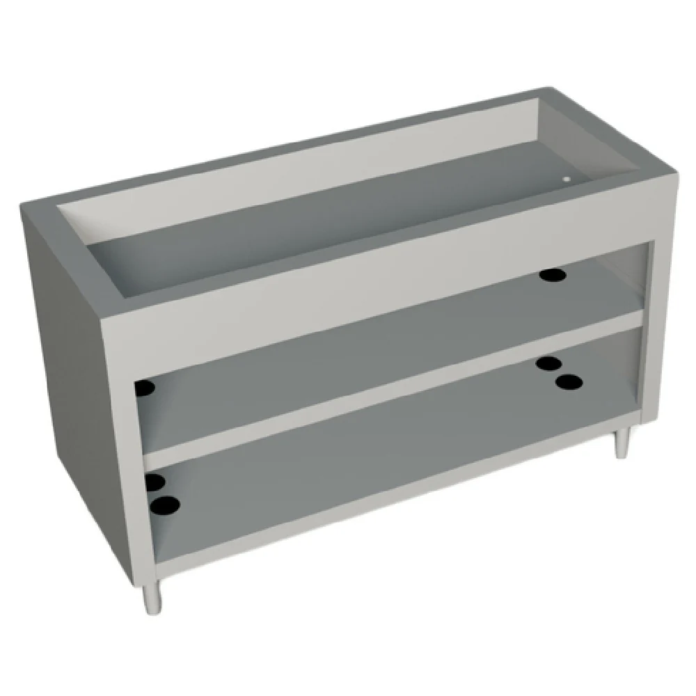Duke 314-25PG_217103 60 Inch Stainless Steel Ice Pan Unit with Insulated Body