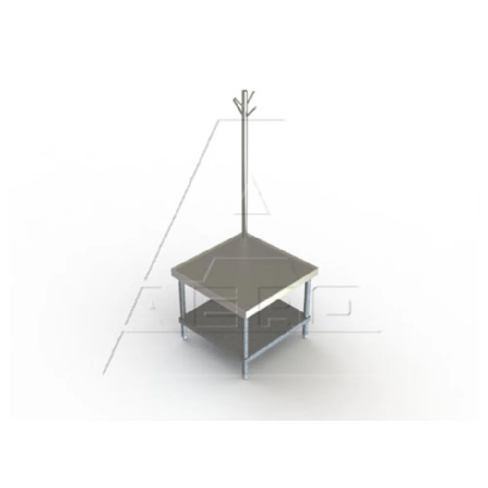 AERO Manufacturing 4MGRU-3036 36 Inch Equipment Stand with Open Base and Bottom Shelf