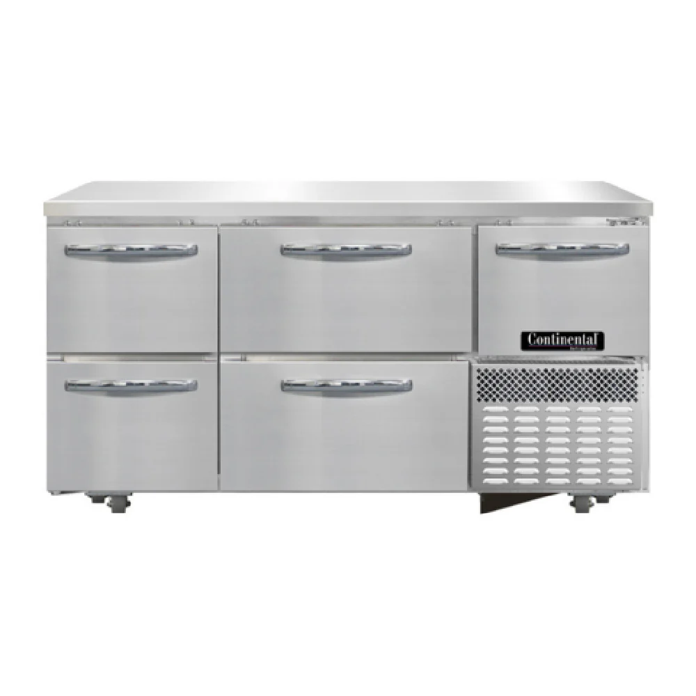 Continental Refrigerator FA60SN-U-D 60 Inch Undercounter Freezer Base Stainless Steel Continental Refrigerator FA60SN-U-D 60 Inch Undercounter Freezer Base Stainless Steel