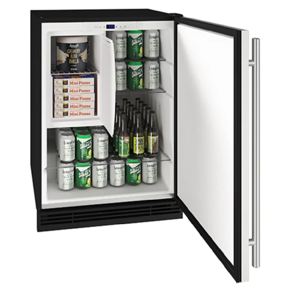 U-Line Corporation UHRF124-SS01A 24 Inch Undercounter Refrigerator Freezer 4.2 cu ft to 1.5 cu ft