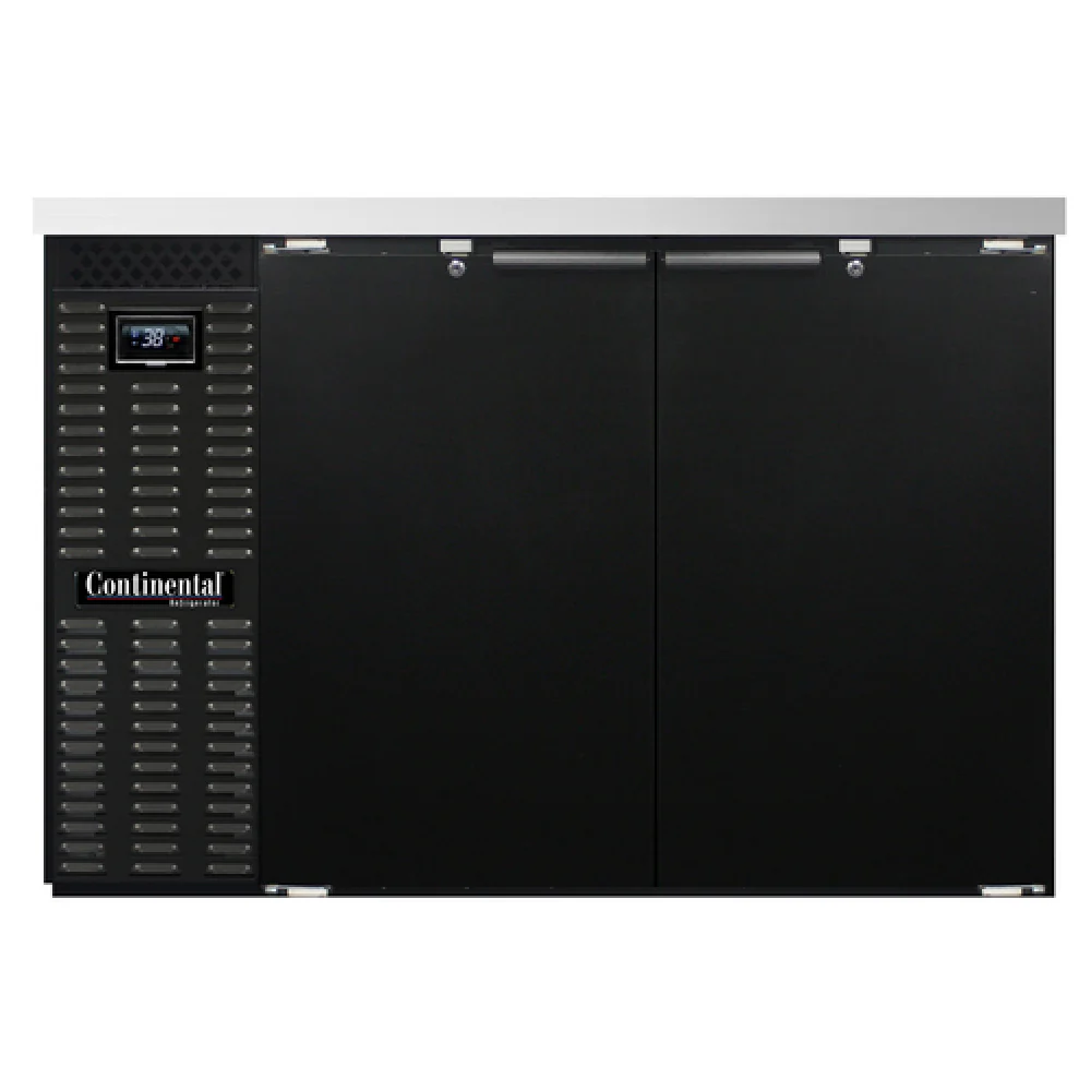 Continental Refrigerator BB50N 50 Inch Refrigerated Back Bar Cooler 16.0 cu ft Black Enamel Stainless Steel Interior Continental Refrigerator BB50N 50 Inch Refrigerated Back Bar Cooler 16.0 cu ft Black Enamel Stainless Steel Interior