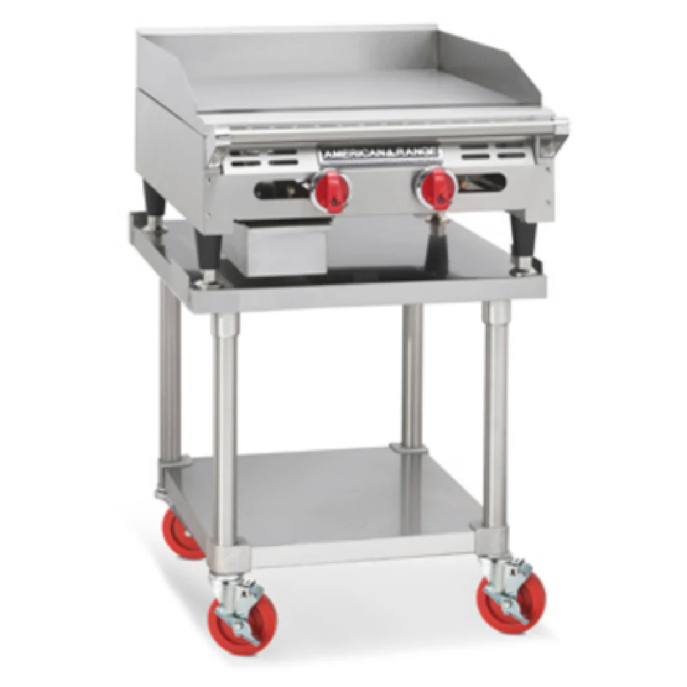 American Range AEMG-24 24 Inch Manual Griddle Gas Stainless Steel 2 Burner 60000 BTU