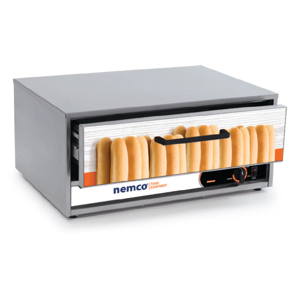 Nemco 8027-BW 23-3/4 Inch Moist Heat Bun Warmer Stainless Steel 32 Bun Capacity