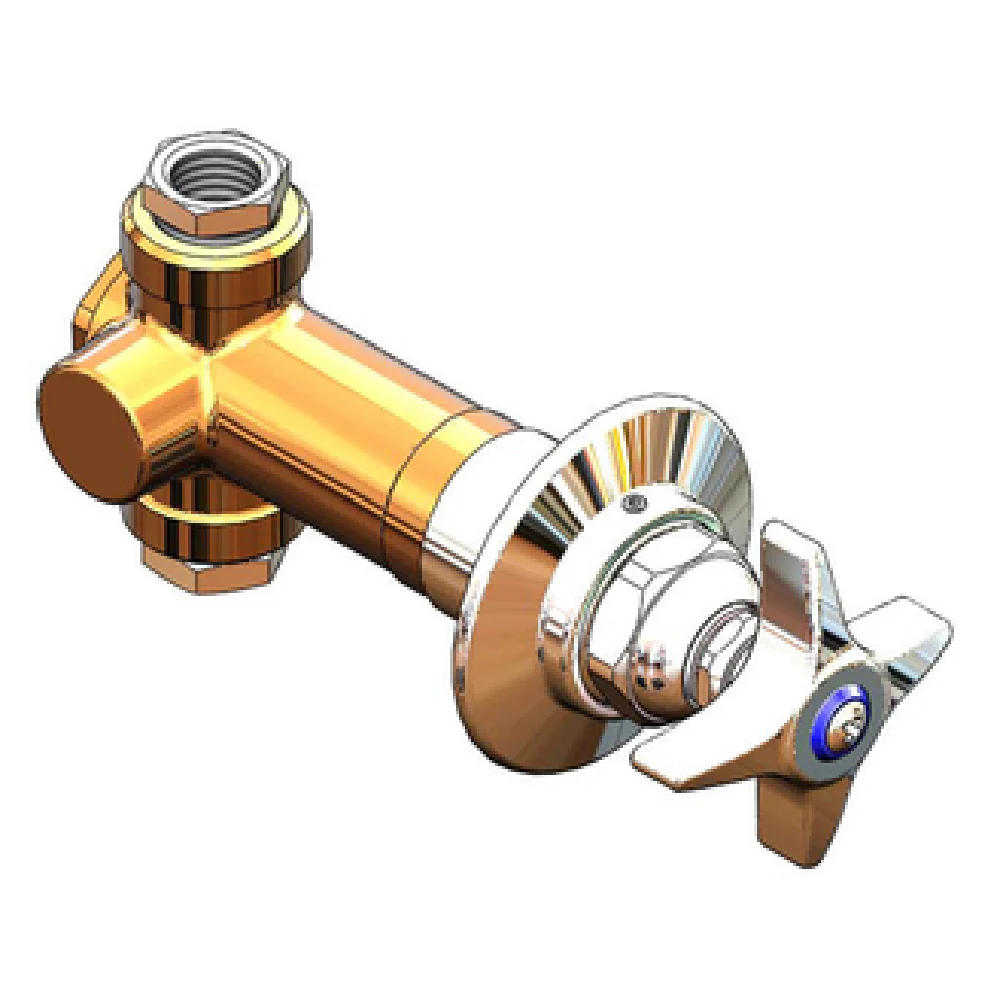 T&S Brass 0RK2 6 Inch Shut-Off Control Valve Adjustable Wall Flange Polished Chrome T&S Brass 0RK2 6 Inch Shut-Off Control Valve Adjustable Wall Flange Polished Chrome