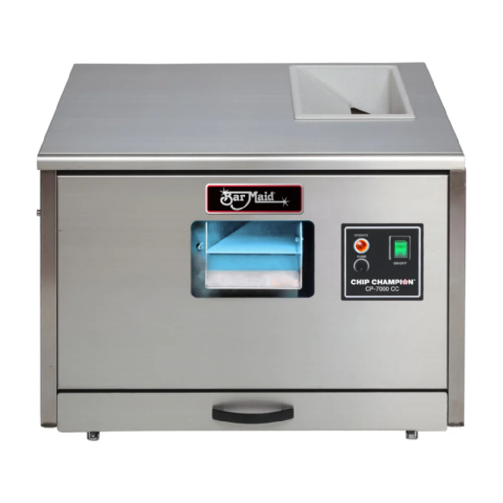 Bar Maid CP-7000-CC 20 Inch Countertop Chip Cleaning Device Electric Stainless Steel Bar Maid CP-7000-CC 20 Inch Countertop Chip Cleaning Device Electric Stainless Steel
