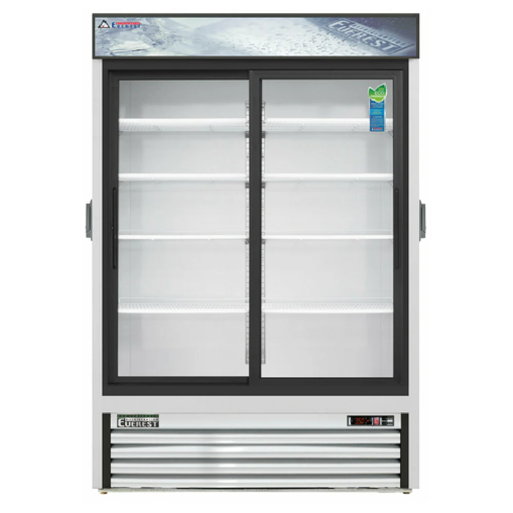 Everest Refrigeration EMGR48C 53-Inch Electric Refrigeration Chromatography Refrigerator White Coated Steel with Two Sliding Glass Doors Everest Refrigeration EMGR48C 53-Inch Electric Refrigeration Chromatography Refrigerator White Coated Steel with Two Sliding Glass Doors