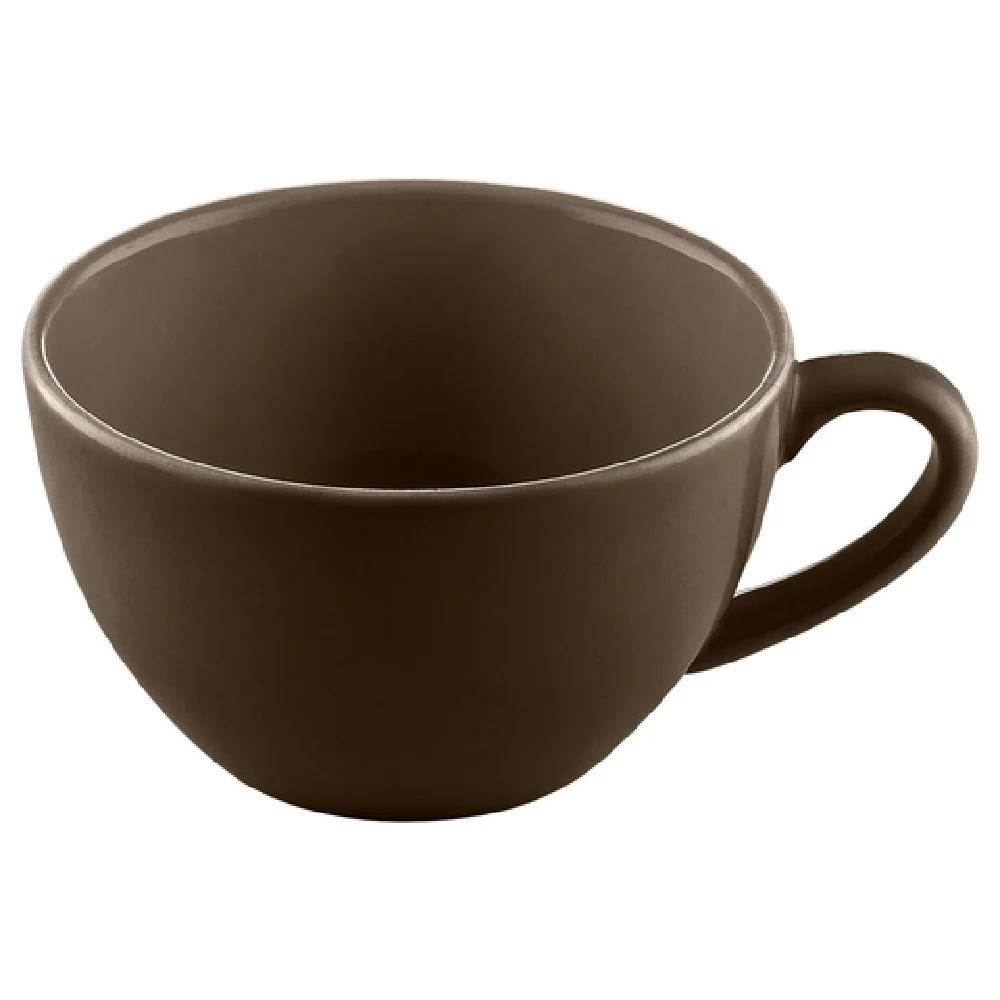 BauscherHepp 275175-700665 3.9 Inch 8.5 Oz Cup Porcelain Sandstone Dark Brown