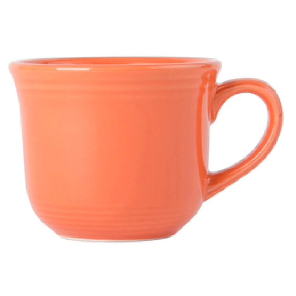 Tuxton CPF-0702 8 Oz. Ceramic Cup with Microwavable and Dishwasher Safe Finish