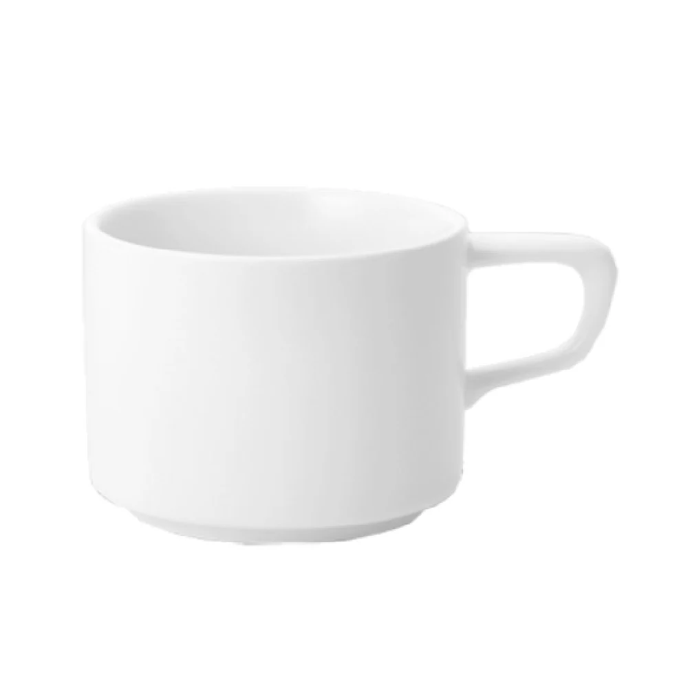 Bon Chef 1100004P 8 Oz Cup Slanted Oval White Porcelain with Alumina Body
