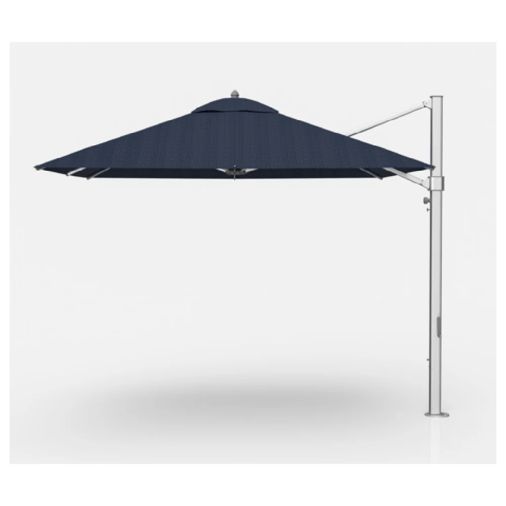 Plantation Prestige Commercial Furniture 9010F-01 GRA Avalon Cantilever Umbrella 10' X 10' Square Top