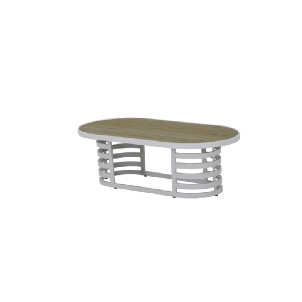 Plantation Prestige Commercial Furniture 8842547-0152 25 Inch Rectangular Coffee Table Honey Slats White Frame