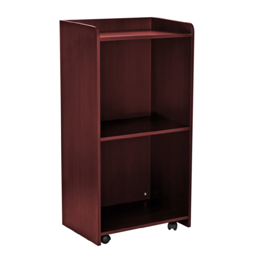 Alpine Industries ADI661-07-MA 24 Inch Mobile Hostess Maitre D Stand with Wheels Mahogany Alpine Industries ADI661-07-MA 24 Inch Mobile Hostess Maitre D Stand with Wheels Mahogany