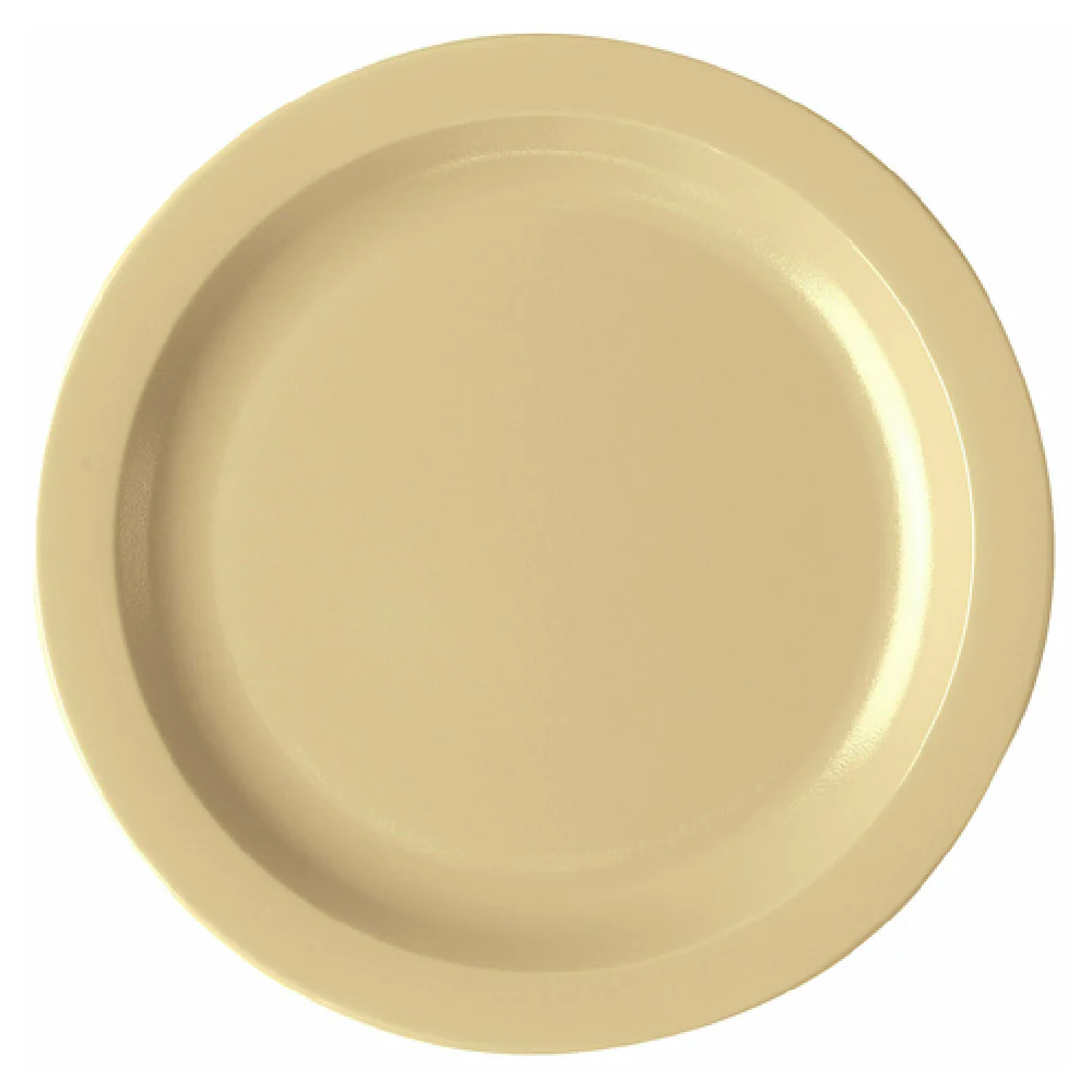 Cambro 10CWNR133 10 Inch Narrow Rim Plate Non-Porous Beige Polycarbonate