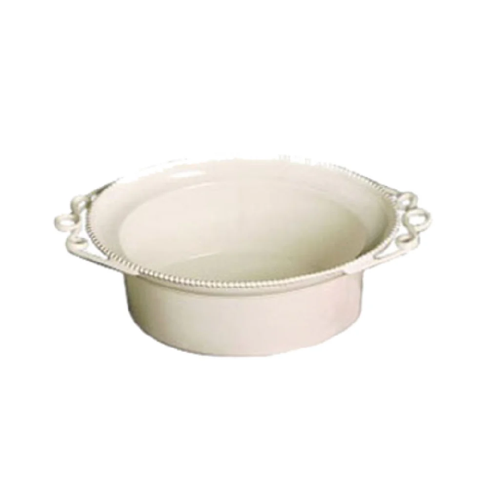 Bon Chef 2103SMOKEGRA 11 Qt. Bolero Salad Bowl Aluminum Smoke Gray with Ceramic Look