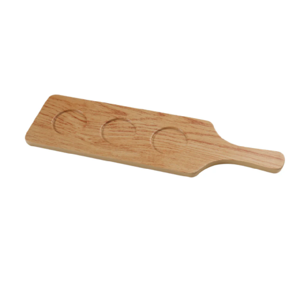 Yanco WD-2717 17 Inch Tray with Handle Rectangular Melamine Golden Oak Color Yanco WD-2717 17 Inch Tray with Handle Rectangular Melamine Golden Oak Color
