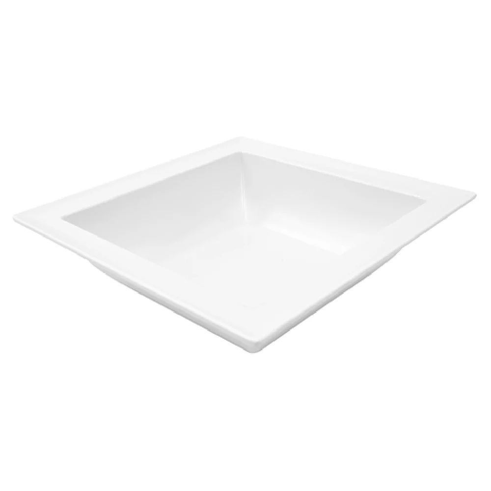 BauscherHepp T1781 11 Inch 84-1/2Oz Square Melamine Bowl with White Finish BauscherHepp T1781 11 Inch 84-1/2Oz Square Melamine Bowl with White Finish