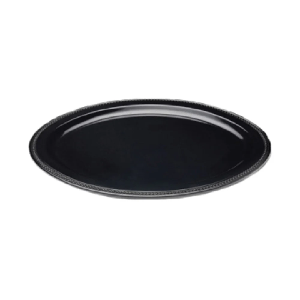 GET Enterprises M17OV-B 16 Inch Black Oval Melamine Platter with BPA Free and NSF Certified