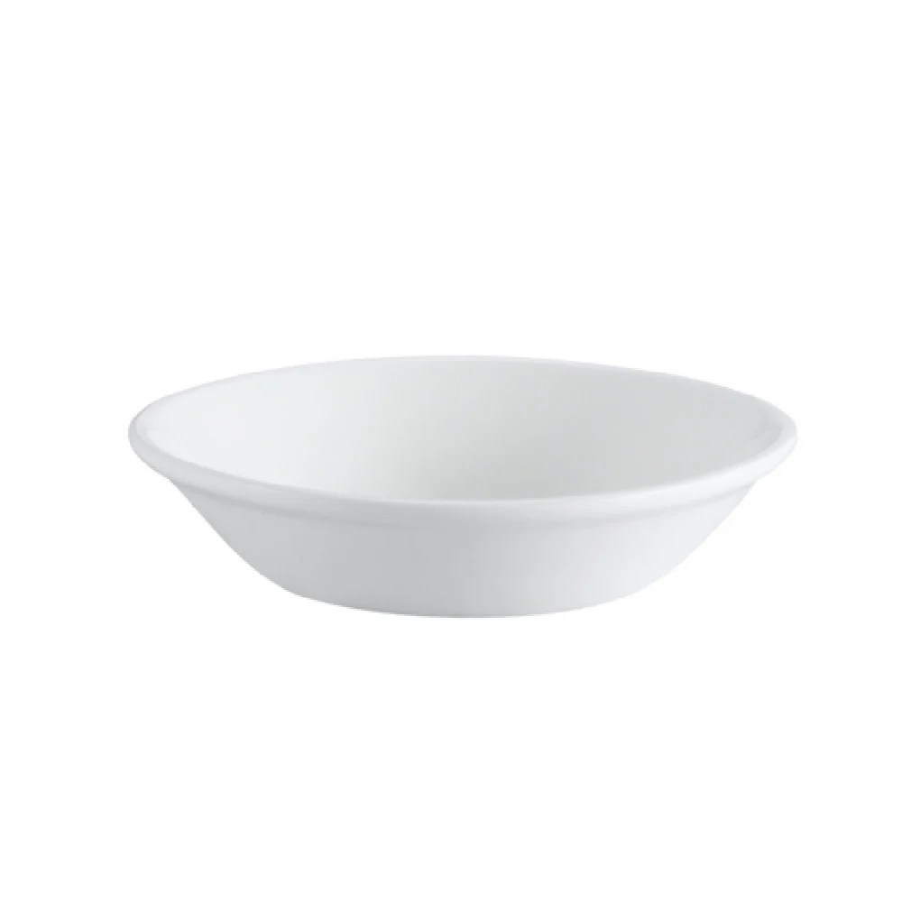 CAC China EVT-44 4-1/2 Oz. Round Fruit Bowl with Glazed Foot Bead Edge Porcelain