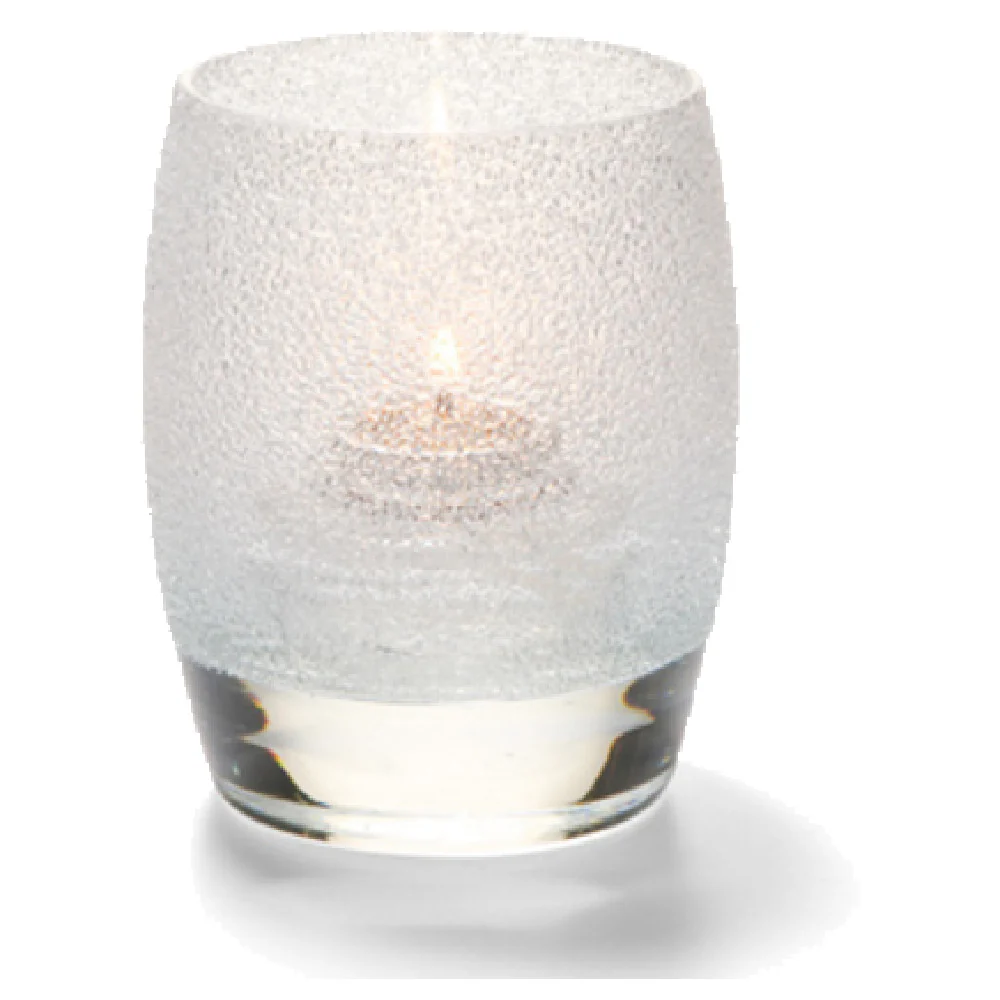 Hollowick 6404CI 3 Inch Glass Votive Clear Ice Candle Lamp Holder