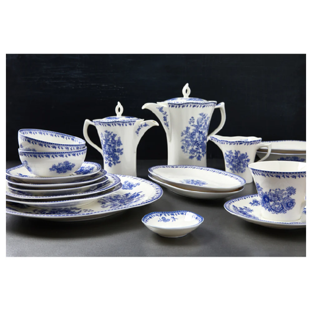 1880 Hospitality L6703061520 6 Oz Teacup Blue Floral Porcelain 1880 Hospitality L6703061520 6 Oz Teacup Blue Floral Porcelain