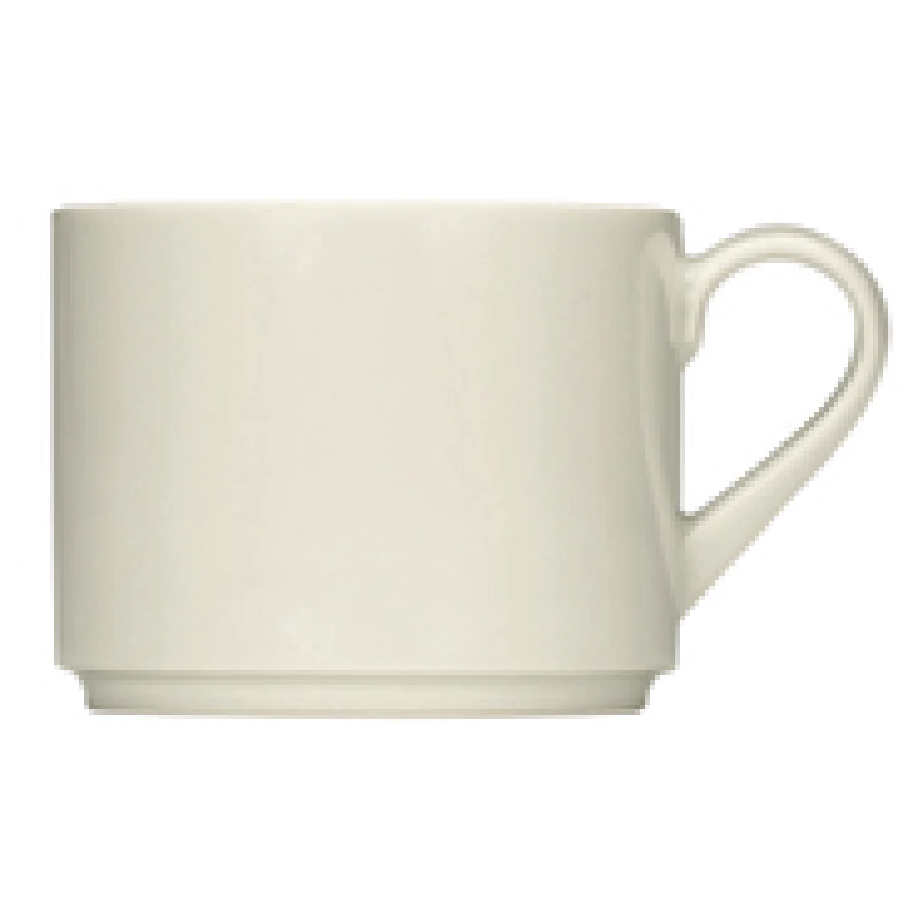 BauscherHepp 695122 Cup 7.44 Oz Stackable Porcelain Bone White Core Collection