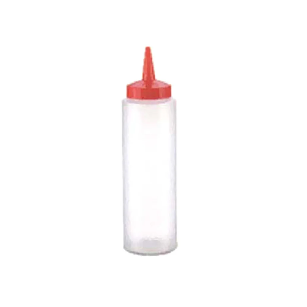 Vollrath 2808-1301 8 Oz Squeeze Bottle Polyethylene Clear with Brown Cap